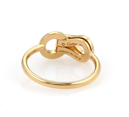 Cartier Agrafe Diamonds 18k Rose Gold Ring w/Paper