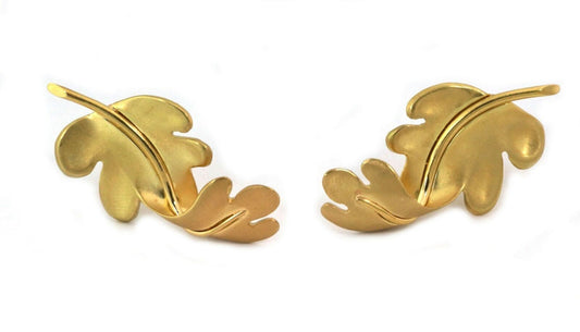 Tiffany & Co. 18k Yellow Gold Oak Leaf Earrings | Earrings | catalog, Designer Jewelry, Earrings, Tiffany & Co. | Tiffany & Co.