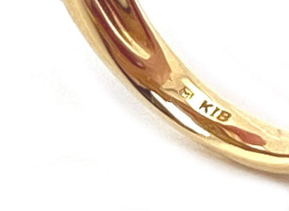 Mikimoto 18k Yellow Gold Diamond Pearl Ring