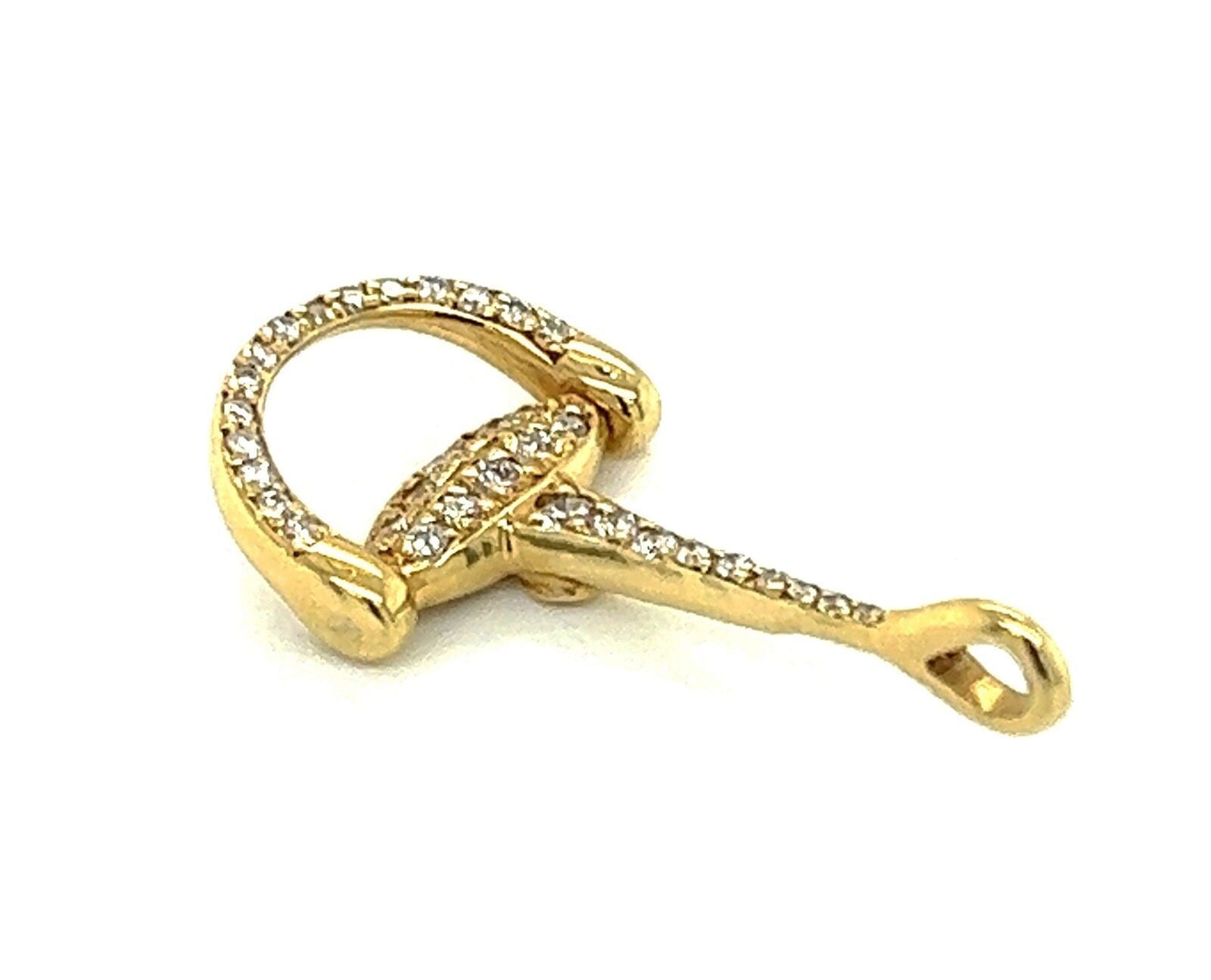 Roberto Coin Diamond 18k Yellow Gold D Snaffle Horse-bit Pendant | Charms & Pendants | catalog, Charms, Designer Jewelry, Pendants, Roberto Coin | Roberto Coin