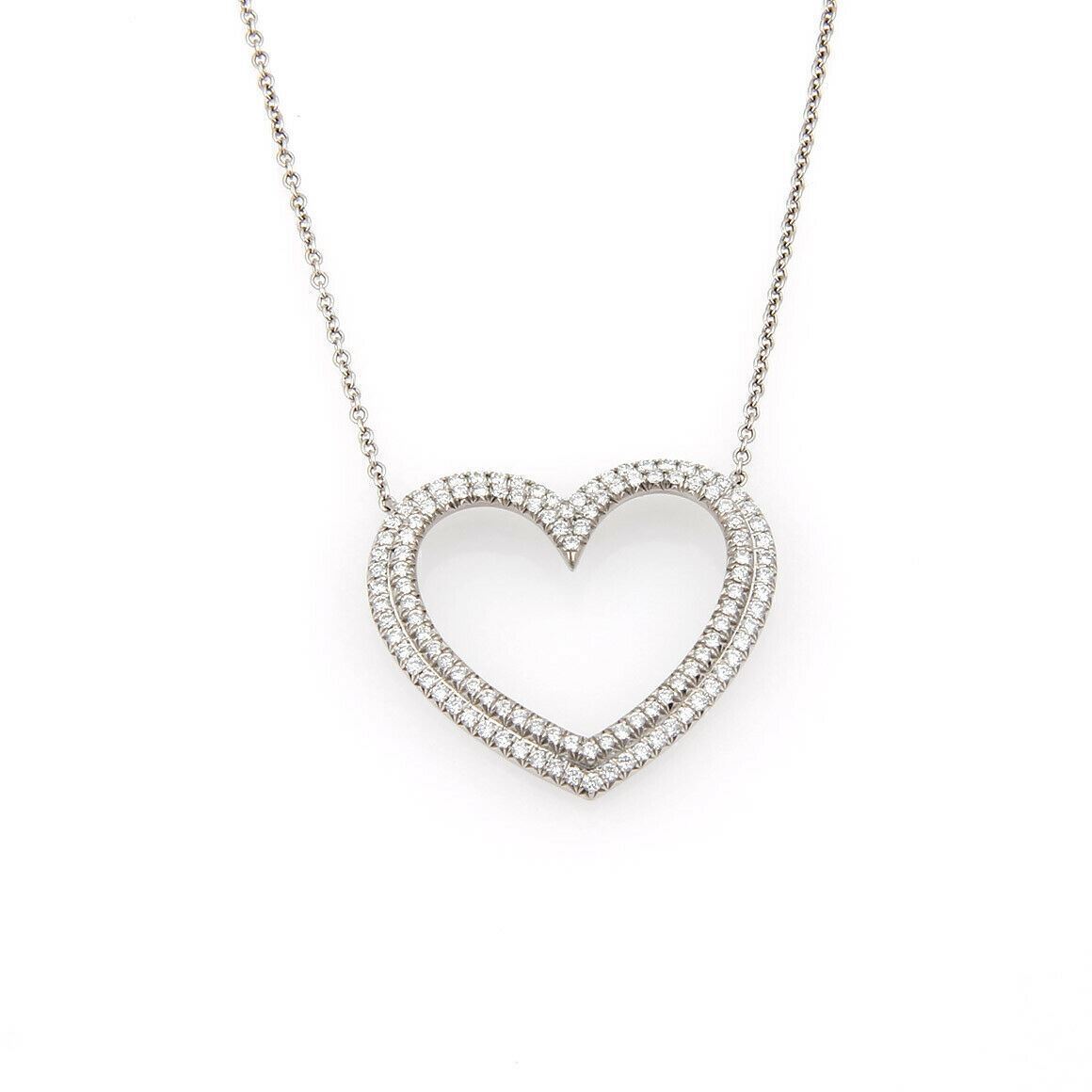 Tiffany & Co. Large Metro Diamond Platinum Heart Pendant Necklace | Necklaces | catalog, Designer Jewelry, Metro, Necklaces, Pendants, Tiffany & Co. | Tiffany & Co.
