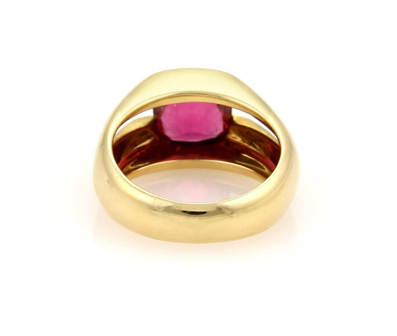 Tiffany & Co. 18k Yellow Gold & Pink Tourmaline Solitaire Ring