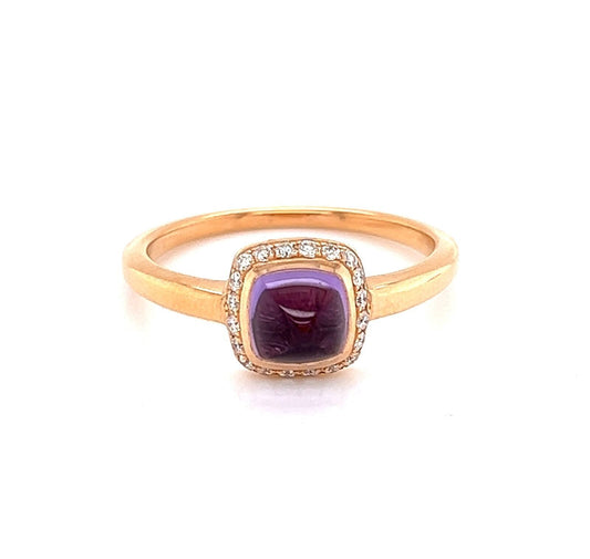 Fred of Paris Diamond Amethyst Ring in 18k Rose Gold - Size 8 | Rings | catalog, Designer Jewelry, Fred of Paris, Rings | Fred of Paris