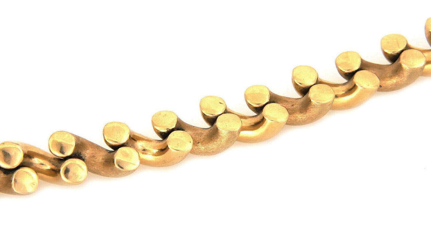 San Marco Classic 14k Yellow Gold Macaroni Link Bracelet
