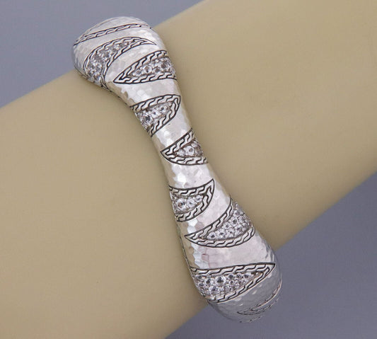 John Hardy Palu Macan Topaz Sterling Silver Wave Cuff Bracelet | Bracelets | Bangles, Bracelets, catalog, Designer Jewelry, John Hardy, Sterling Silver | John Hardy