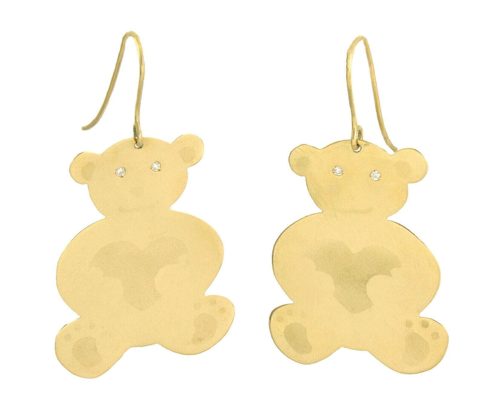 Roberto Coin Diamond 18k Yellow Gold Bear Hook Dangle Earrings | Earrings | catalog, Designer Jewelry, Earrings, Roberto Coin | Roberto Coin