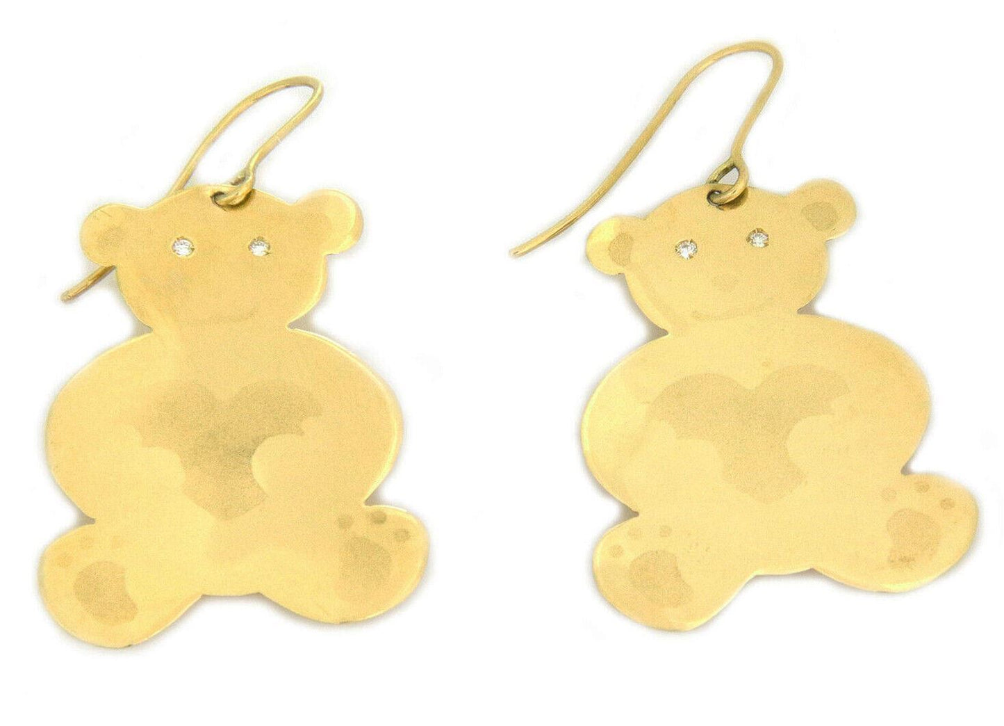 Roberto Coin Diamond 18k Yellow Gold Bear Hook Dangle Earrings