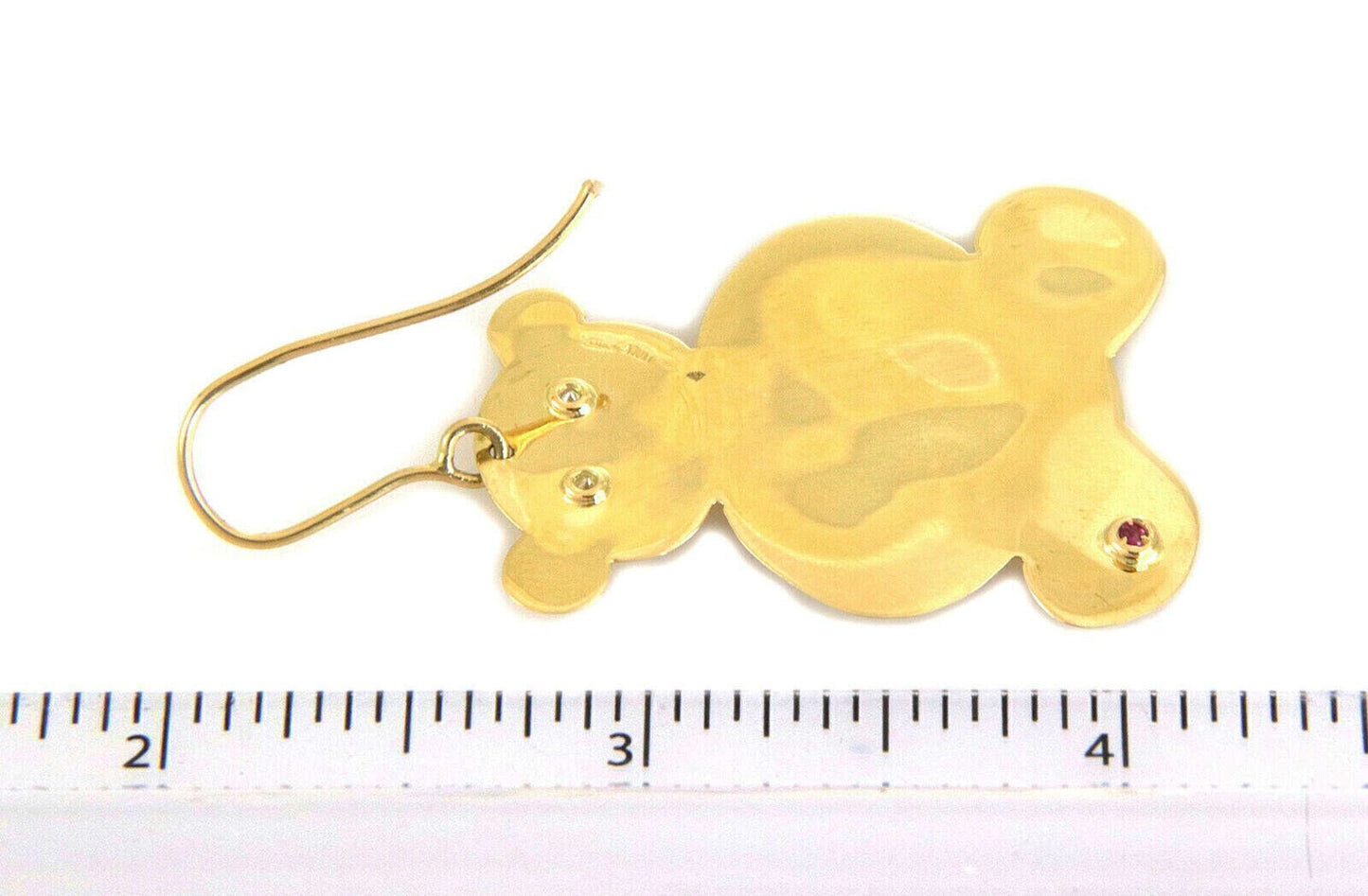 Roberto Coin Diamond 18k Yellow Gold Bear Hook Dangle Earrings