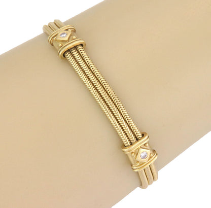Seidengang Diamond 18k Yellow Gold Diamond Snake Chain Bracelet | Jewels by Joy