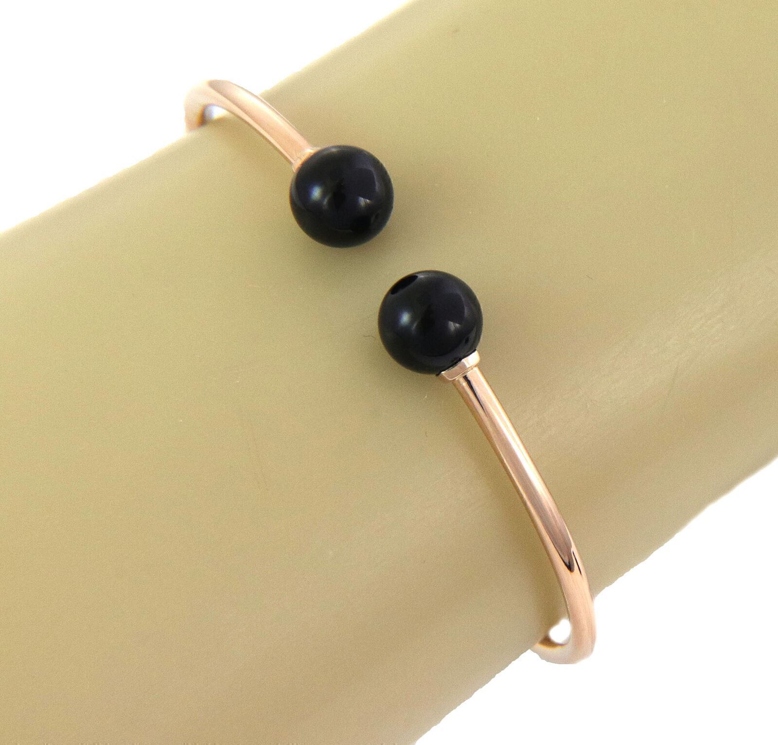 Tiffany & Co. HardWear Ball Onyx 18k Rose Gold Cuff Bangle Bracelet Small | Bracelets | Bangles, Bracelets, catalog, cuffs, Designer Jewelry, Tiffany & Co. | Tiffany & Co.