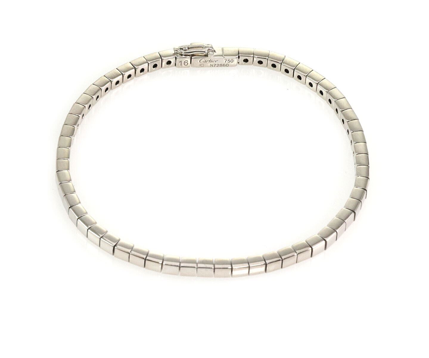 Cartier Lanieres 18k White Gold Bracelet Size 16 Jewels by Joy