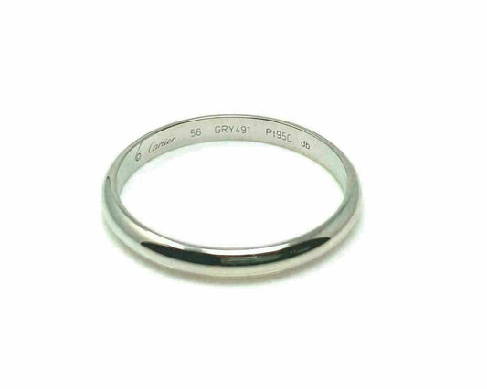 Cartier 1895 Platinum Wedding Band Ring w/Cert - Size 7.5 | Rings | bands, cartier, catalog, Designer Jewelry, Rings | Cartier