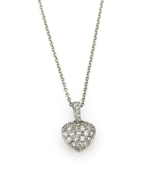 Tiffany & Co. French Pave Diamond Platinum Heart Pendant Necklace | Necklaces | catalog, Designer Jewelry, Necklaces, Pendants, Tiffany & Co. | Tiffany & Co.