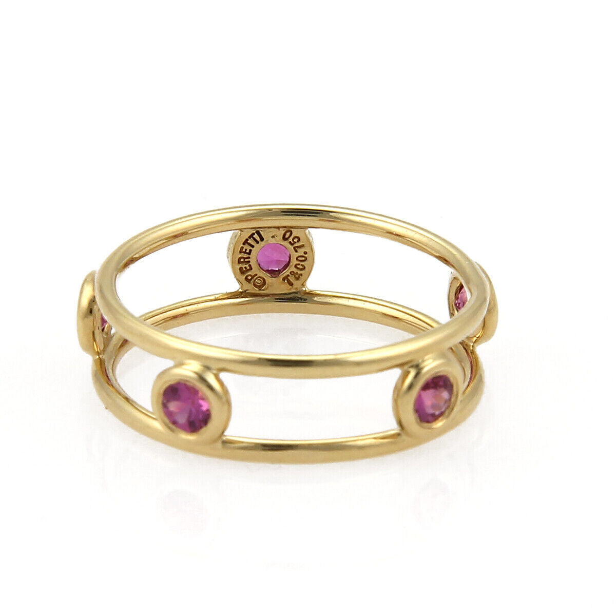 Tiffany & Co. Pink Sapphire By The Yard 18k Yellow Gold Band Ring