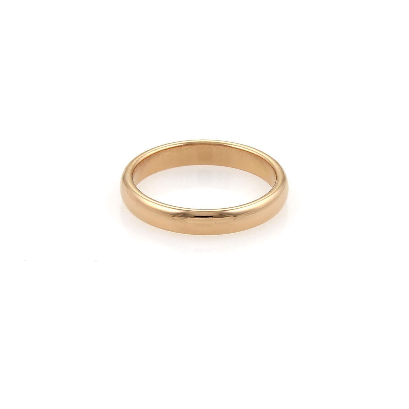 Tiffany & Co. Notes 18k Rose Gold 3mm Wide Dome Band Ring