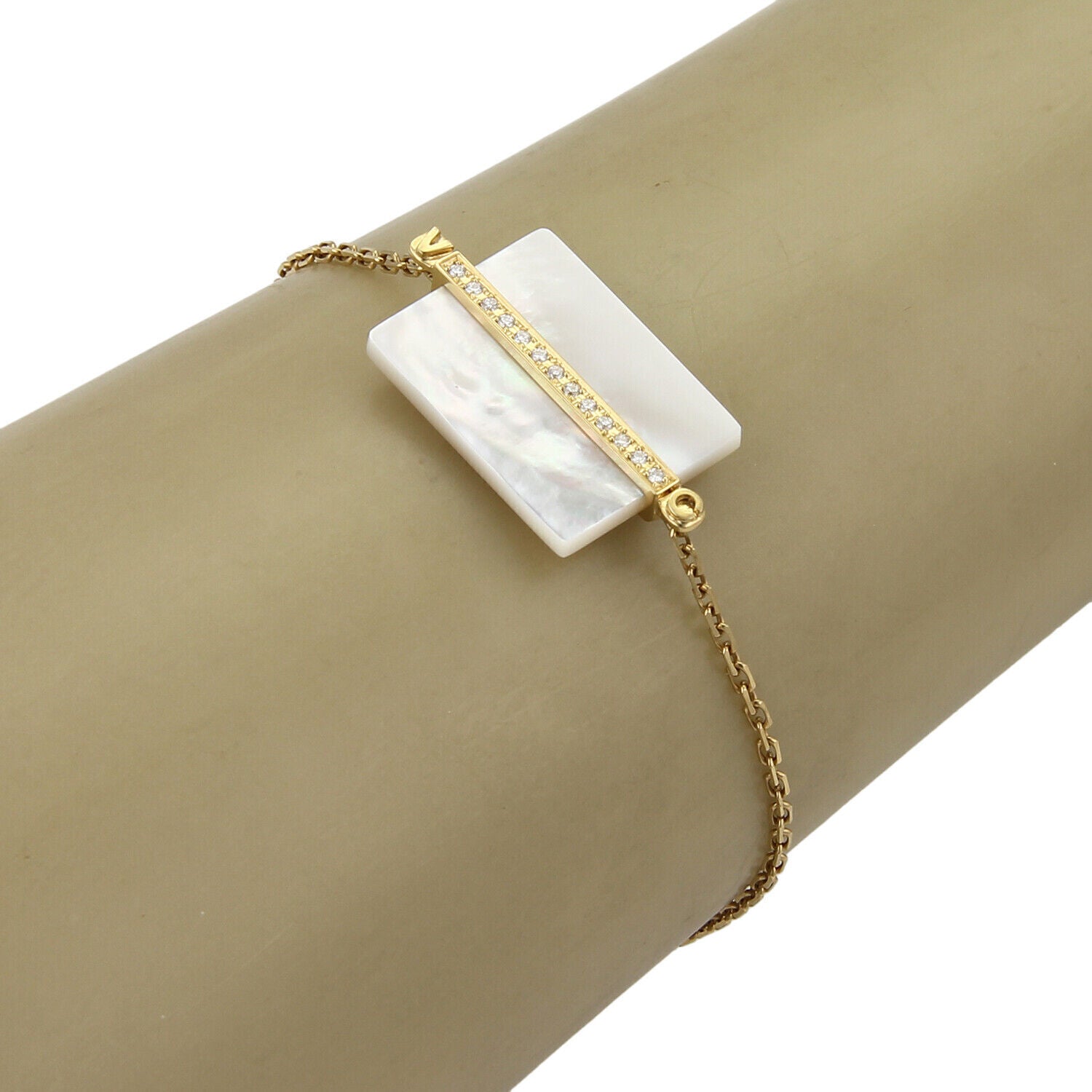 Victoria Casal Diamond White MOP Block Bar 18k Yellow Gold Bracelet | Bracelets | Bracelets, catalog, Designer Jewelry, victoria casal | Victoria Casal