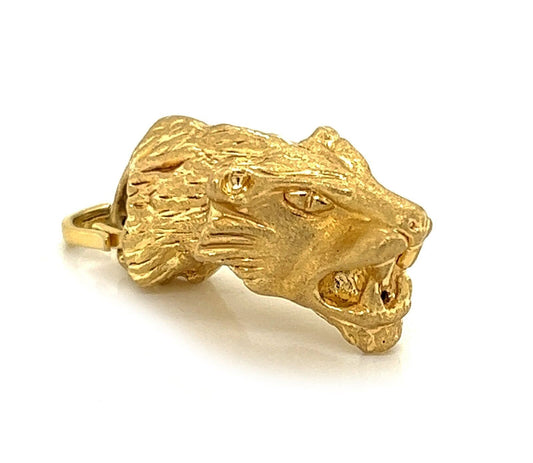 Tiger Head 14k Yellow Gold Charm Pendant | Charms & Pendants | catalog, Charms, Estate, Pendants, Vintage | Estate