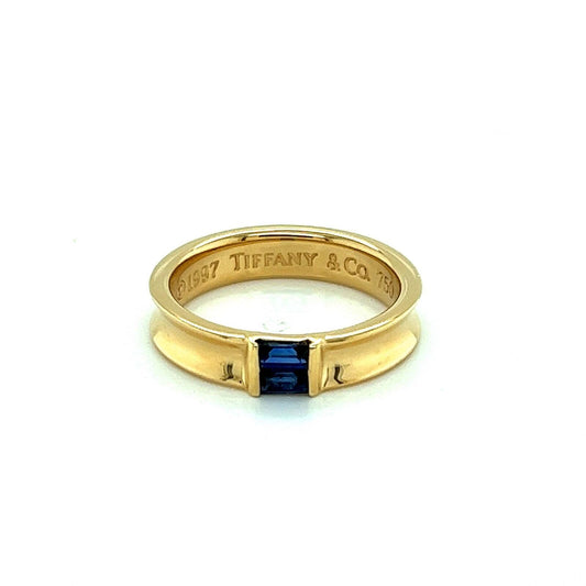 Tiffany & Co. Sapphire 18k Yellow Gold Concave Band Ring | Rings | bands, catalog, Designer Jewelry, Rings, Tiffany & Co. | Tiffany & Co.