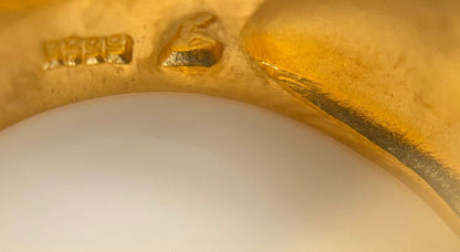 Solid 24k Gold Dome Band Ring
