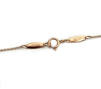 Tiffany & Co. Peretti Mini 18k Rose Gold Open Heart Pendant Necklace