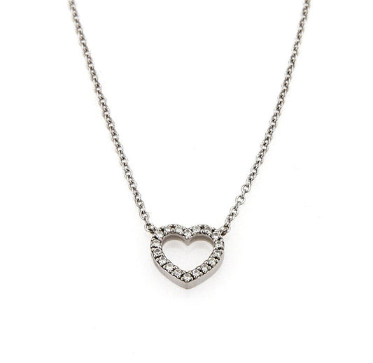 Tiffany & Co. Metro Diamond 18k White Gold Heart Pendant Necklace | Necklaces | catalog, Designer Jewelry, Necklaces, Pendants, Tiffany & Co. | Tiffany & Co.
