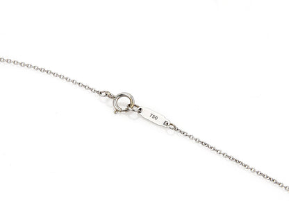 Tiffany & Co. Metro Diamond 18k White Gold Heart Pendant Necklace