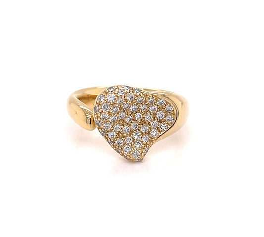Tiffany & Co. Peretti Full Heart Pave Diamond 18k Yellow Gold Open Ring | Rings | catalog, Designer Jewelry, Rings, Tiffany & Co. | Tiffany & Co.
