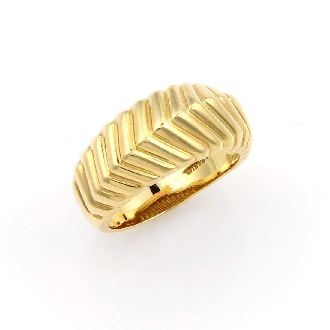 Tiffany & Co. 18k Yellow Gold Chevron Band Ring
